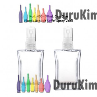 PARFÜM ŞİŞESİ KÖŞELİ CAM 50ml  Kod: 400 