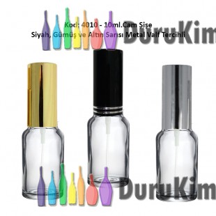 Alüminyum Spreyli Cam Parfüm Şişesi 10ml Kod: 4010