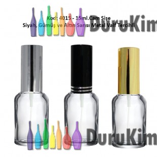 Alüminyum Spreyli Cam Parfüm Şişesi 15ml Kod: 4015