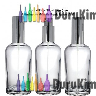 Alüminyum Spreyli CAM PARFÜM ŞİŞESİ 30ml Kod: 4030