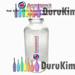 100ml. Serum Şişesi 28mm Ağız - Kod: 3141