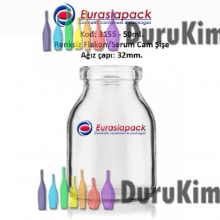 50ml. Serum Şişesi 32mm Ağız - Kod: 3155