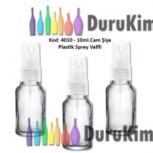 Plastik Spreyli Cam Parfüm Şişesi 10ml Kod: 4010