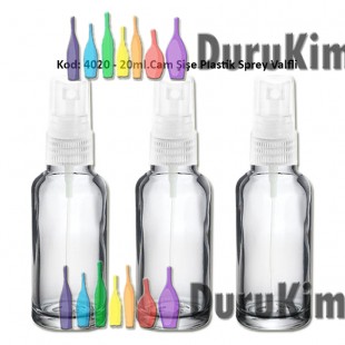 Plastik Spreyli CAM PARFÜM ŞİŞESİ 20ml Kod: 4020