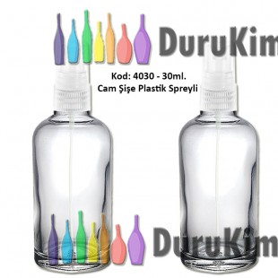 Plastik Spreyli CAM PARFÜM ŞİŞESİ 30ml Kod: 4030