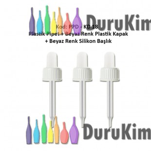 Plastik Pipetli Plastik Kapaklı Damlalık Kod: PPP-KD-18