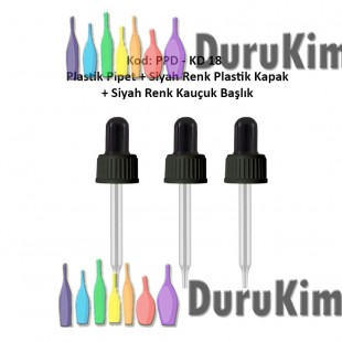 Plastik Pipetli Plastik Kapaklı Damlalık Kod: PPP-KD-18