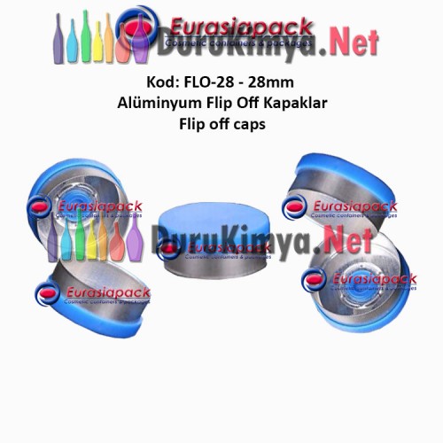 FLIP OFF KAPAK 28mm. Kod Flo - 28 Mavi Renk