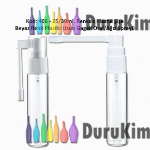 Ağız Spreyli Plastik Şişe 25/30ml Kod: 406 