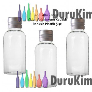 25/30ml ALÜMİNYUM KAPAKLI PLASTİK ŞİŞE Kod: 404