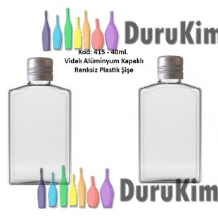 40ml ALÜMİNYUM KAPAKLI PLASTİK ŞİŞE Kod: 415 