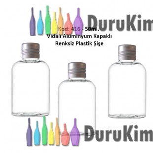 50ml ALÜMİNYUM KAPAKLI PLASTİK ŞİŞE Kod: 416 