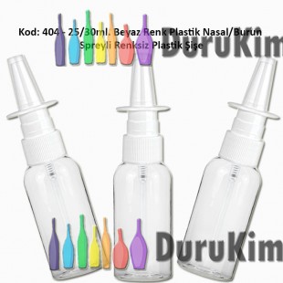 Burun Spreyli Plastik Şişe 25/30ml Kod: 404