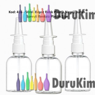 Burun Spreyli Plastik Şişe 50ml Kod: 416