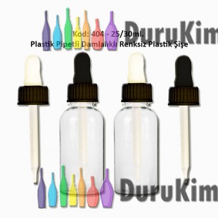 DAMLALIKLI PLASTİK ŞİŞE 25/30ml Kod: 404 