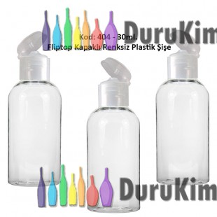 FLIPTOP - ÇITÇIT KAPAKLI PLASTİK ŞİŞE 30ml Kod: 404 