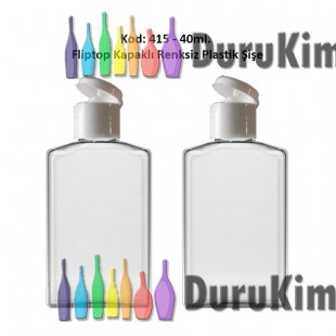 FLIPTOP - ÇITÇIT KAPAKLI PLASTİK ŞİŞE 40ml Kod: 415 