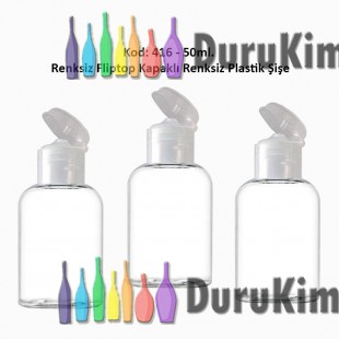 FLIPTOP - ÇITÇIT KAPAKLI PLASTİK ŞİŞE 50ml Kod: 416 