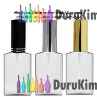 Plastik Parfüm Şişesi Alüminyum Spreyli 40ml. Kod: 415 
