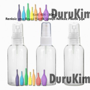 Plastik Parfüm Şişesi Plastik Spreyli 30ml Kod: 404 