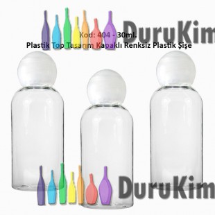 TOP KAPAKLI PLASTİK ŞİŞE 30ml Kod: 404