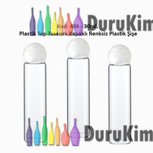 TOP KAPAKLI PLASTİK ŞİŞE 30ml Kod: 406 