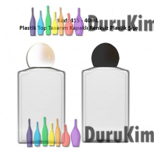 TOP KAPAKLI PLASTİK ŞİŞE 40ml Kod: 415 