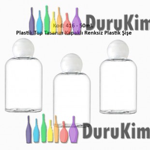 TOP KAPAKLI PLASTİK ŞİŞE 50ml Kod: 416 